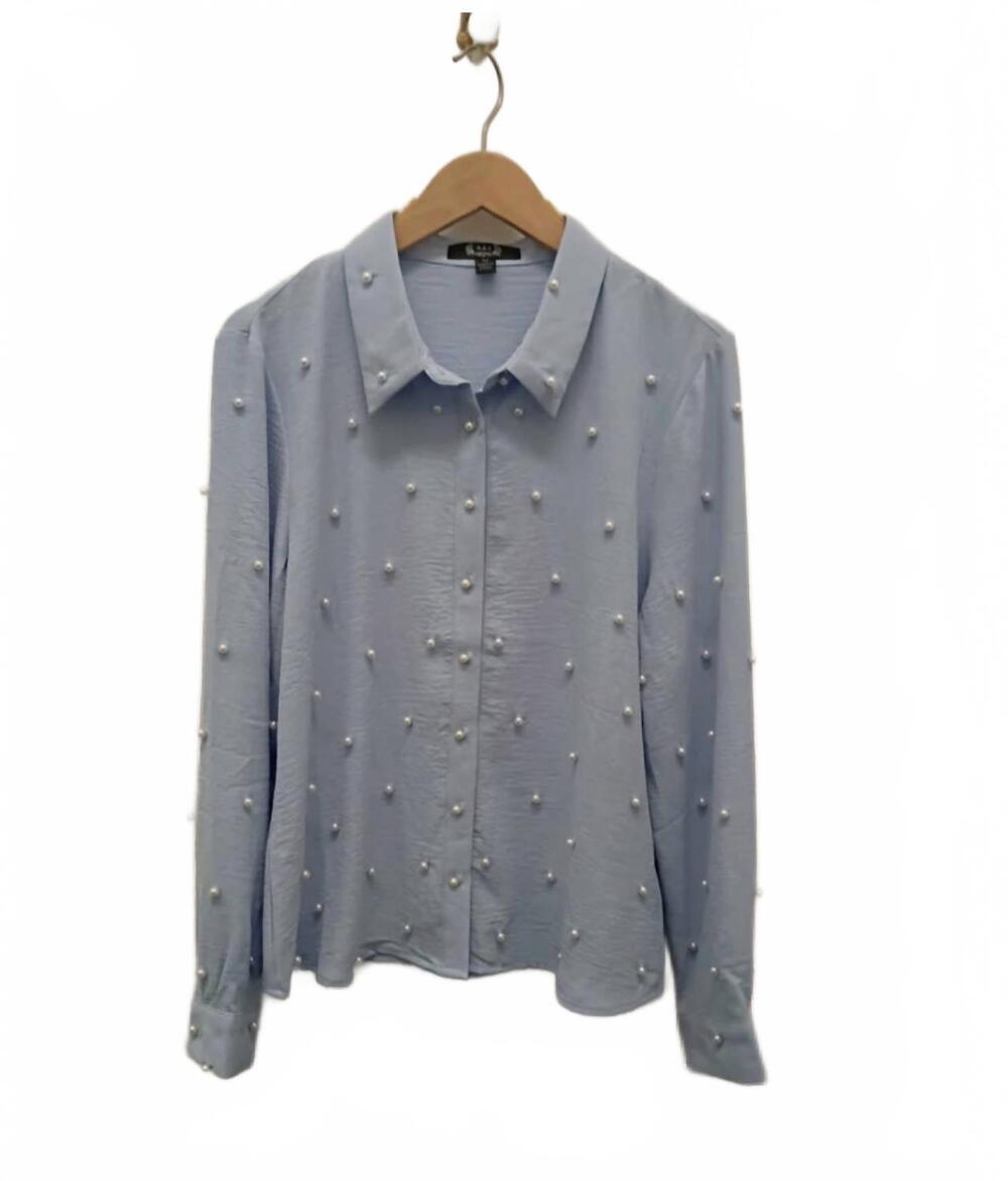 NEW AZI women's ebony blouse in blue